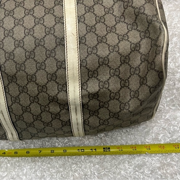 Authentic Joy Gucci Boston Bag Handbag Duffle Purse Logo Monogram - Picture 9 of 14